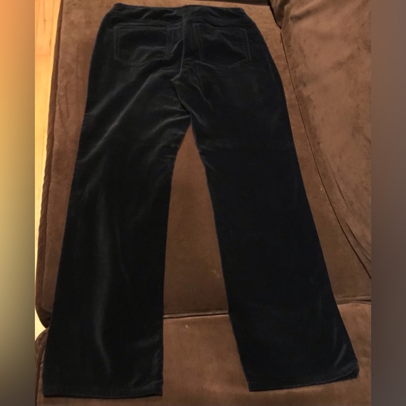 Loft Black Velvet Wide Leg Casual Pants Size 2P - Picture 2 of 7